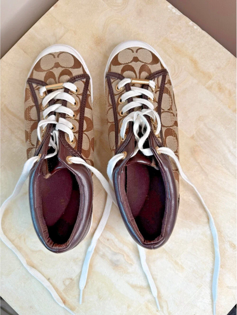 Coach Francesca A5209 Signature C Jacquard Sneakers Size 10B